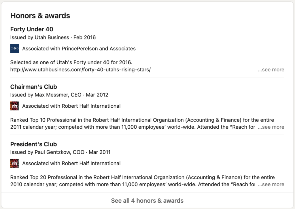 How-To-Use-LinkedIn-To-Find-A-Job:-Awards-and-Honors